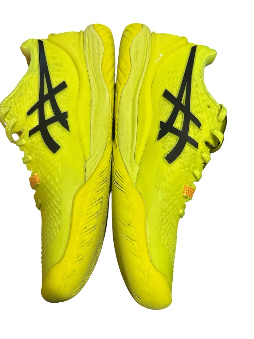 Asics Neon Yellow Athletic Running Shoes with Black Logo - Picture 5 of 7